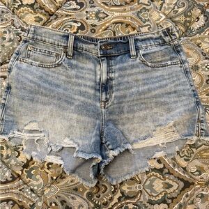 Aerie Light Blue Distressed Jean Shorts